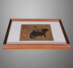 大武口书画装裱配框服务案例